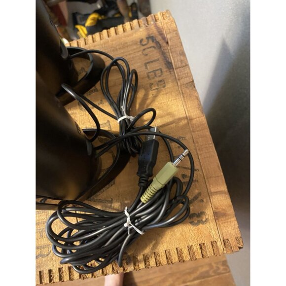 7" AX210 Set of Dell Black Computer Speakers Wired GUC Works - Picture 4 of 6